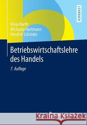 Betriebswirtschaftslehre Des Handels Barth, Klaus 9783834934253 Springer Gabler