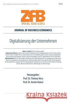 Digitalisierung Der Unternehmen Hess, Thomas 9783834934512