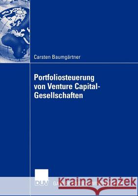 Portfoliosteuerung Von Venture Capital-Gesellschaften Müller, Prof Dr Christoph 9783835000216 Gabler