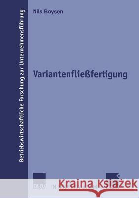 Variantenfließfertigung Hansmann, Prof Dr Karl-Werner 9783835000582