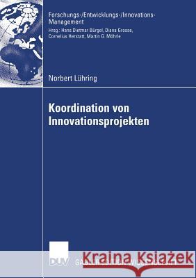 Koordination Von Innovationsprojekten Herstatt, Prof Dr Cornelius 9783835003149 Deutscher Universitatsverlag