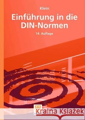 Einführung in Die Din-Normen Alex, Dieter 9783835100091
