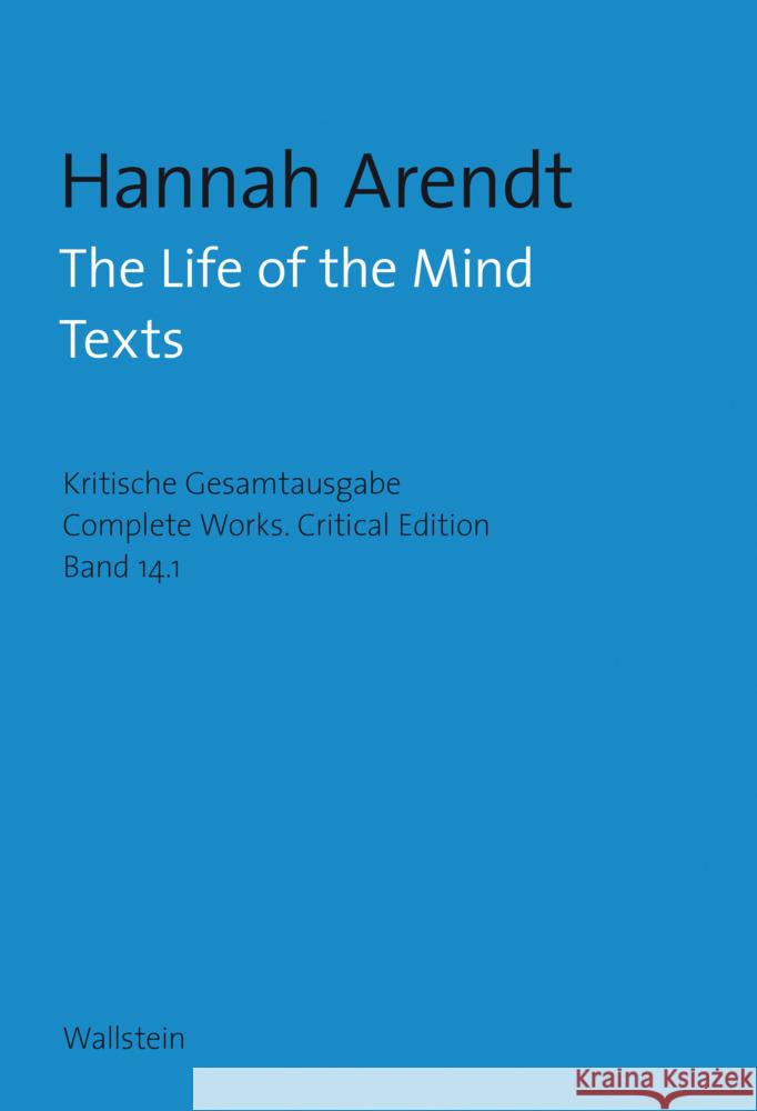 The Life of the Mind, 2 Teile Arendt, Hannah 9783835330276