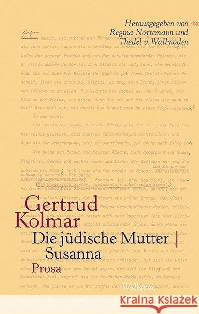 Die jüdische Mutter | Susanna Kolmar, Gertrud 9783835333888