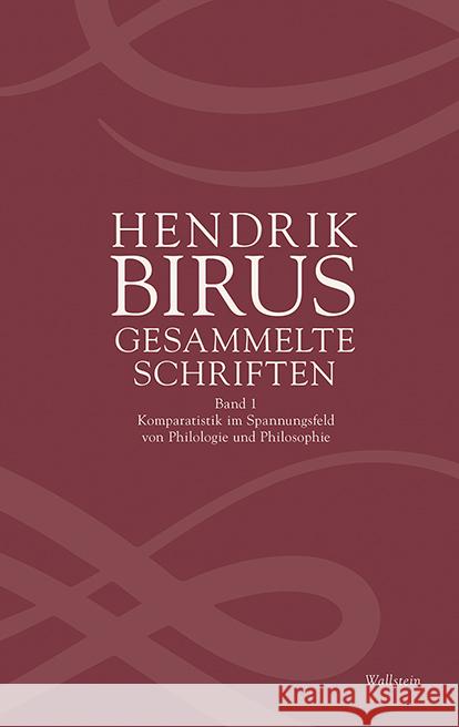 Gesammelte Schriften. Bd.1 Birus, Hendrik 9783835338128