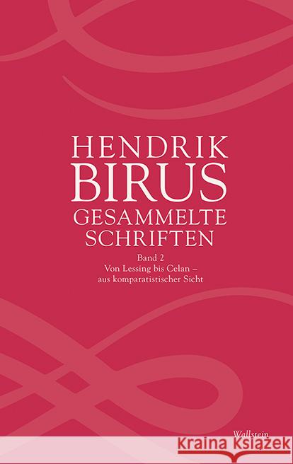 Gesammelte Schriften Birus, Hendrik 9783835339248