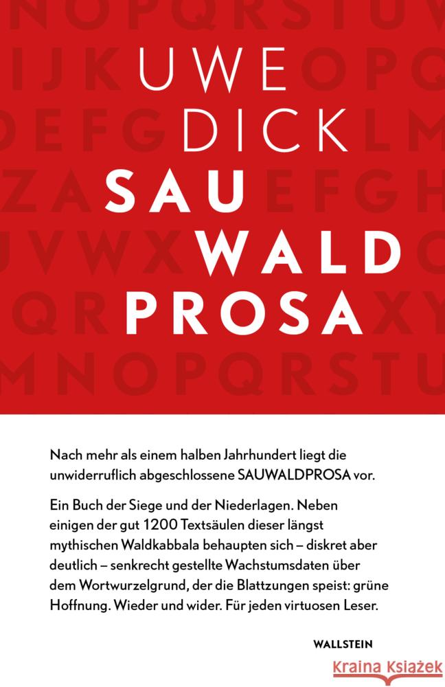 Sauwaldprosa Dick, Uwe 9783835352919