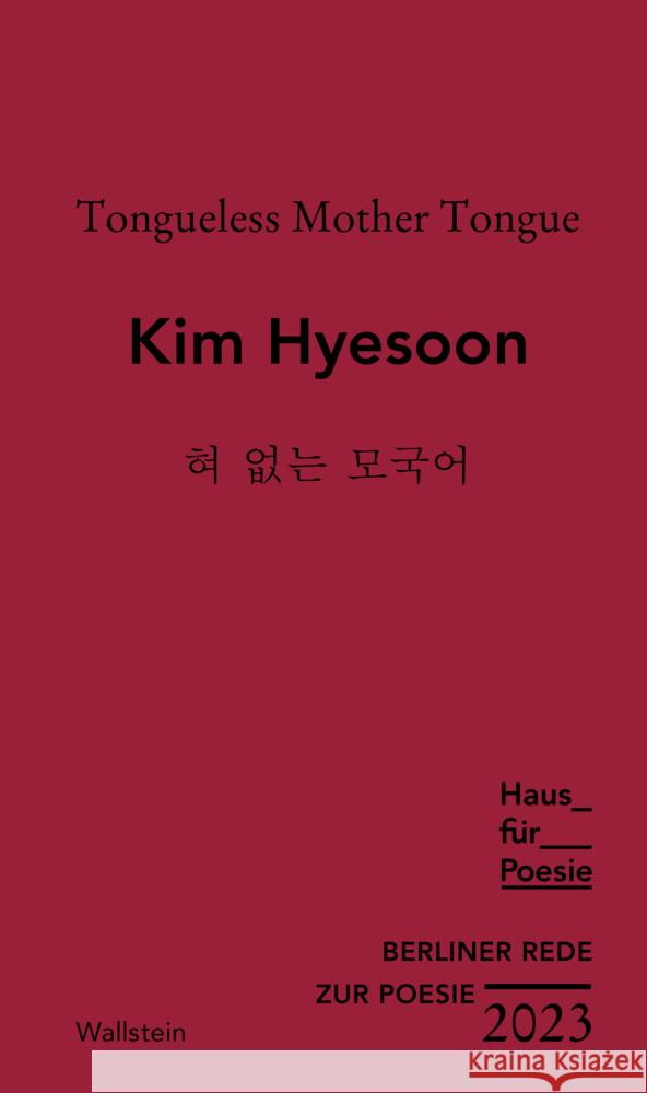 Tongueless Mother Tongue Hyesoon, Kim 9783835353978