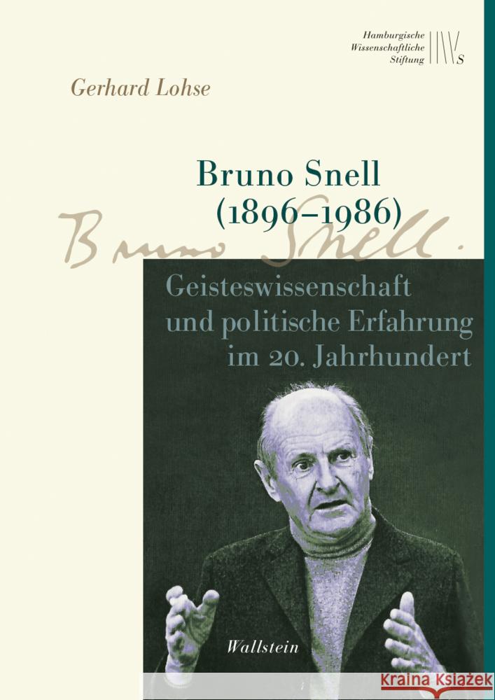 Bruno Snell (1896-1986) Lohse, Gerhard 9783835354081