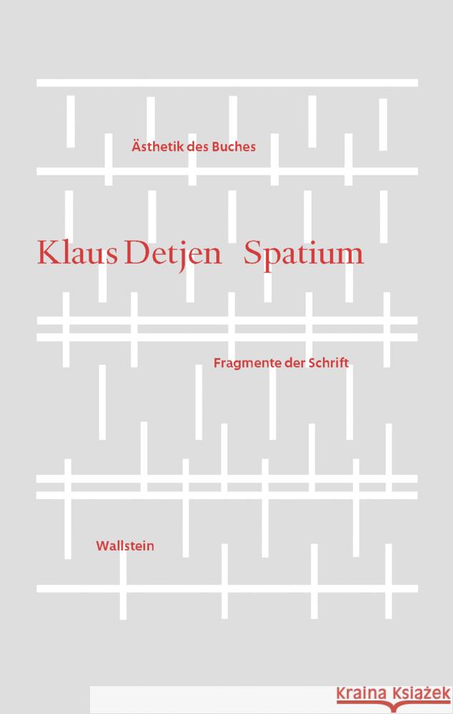 Spatium Detjen, Klaus 9783835355156 Wallstein