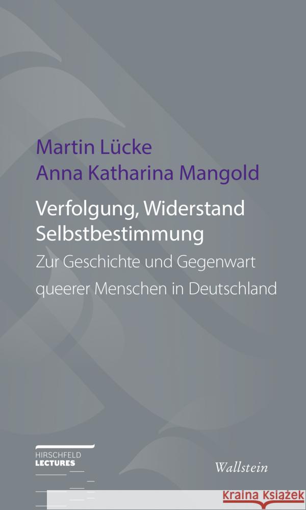 Verfolgung, Widerstand und Selbstbestimmung Lücke, Martin, Mangold, Anna Katharina 9783835355491 Wallstein