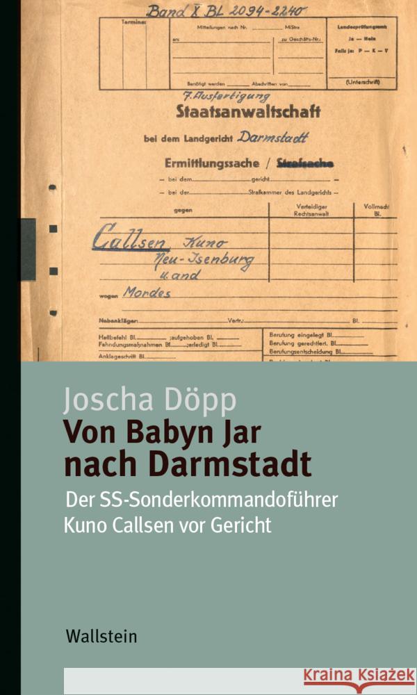 Von Babyn Jar nach Darmstadt Döpp, Joscha 9783835357181