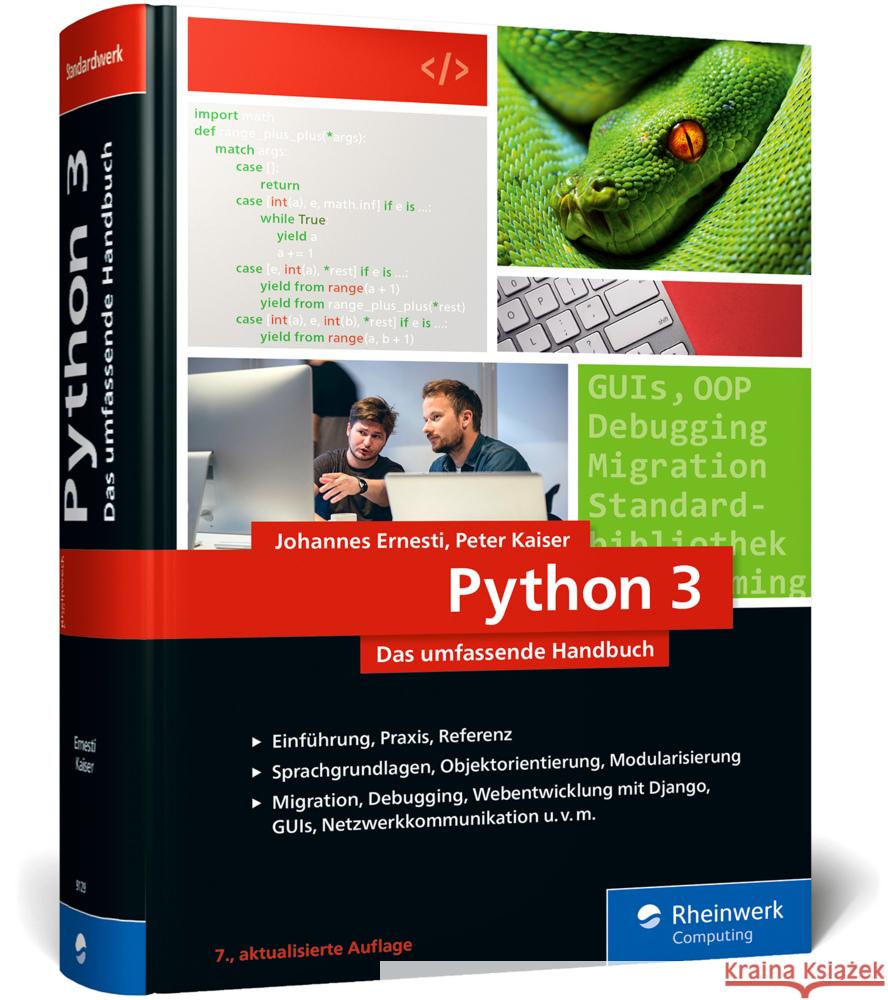 Python 3 Ernesti, Johannes, Kaiser, Peter 9783836291293