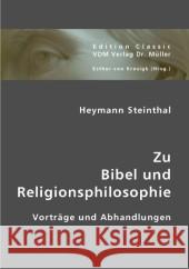 Zu Bibel und Religionsphilosophie : Vorträge und Abhandlungen Steinthal, Heymann 9783836409841 VDM Verlag Dr. Müller