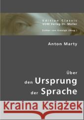 Über den Ursprung der Sprache Marty, Anton 9783836415859