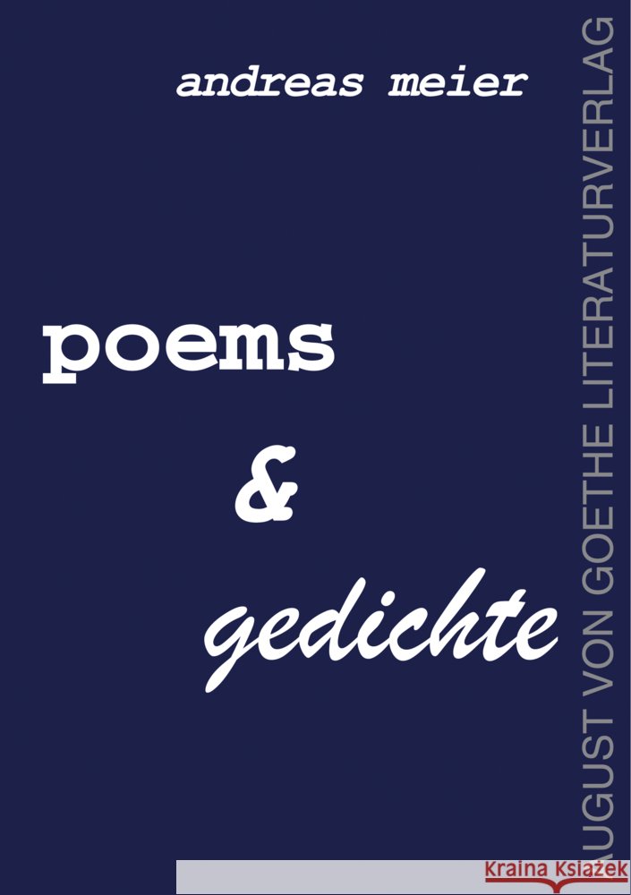 poems & gedichte Meier, Andreas 9783837227888 Frankfurter Literaturverlag