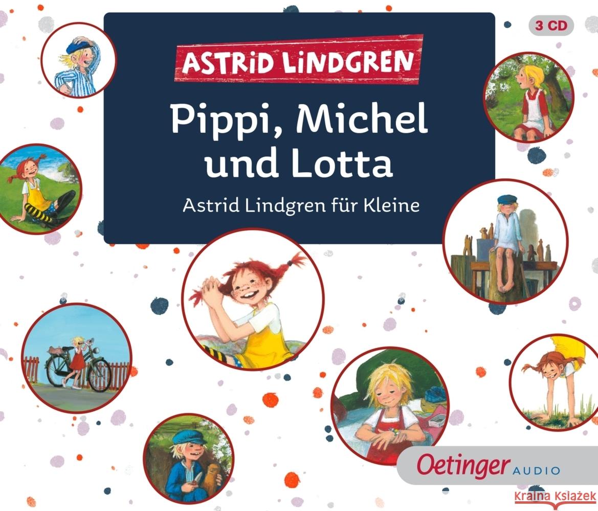 Pippi, Michel und Lotta, 3 Audio-CD Lindgren, Astrid 9783837311952