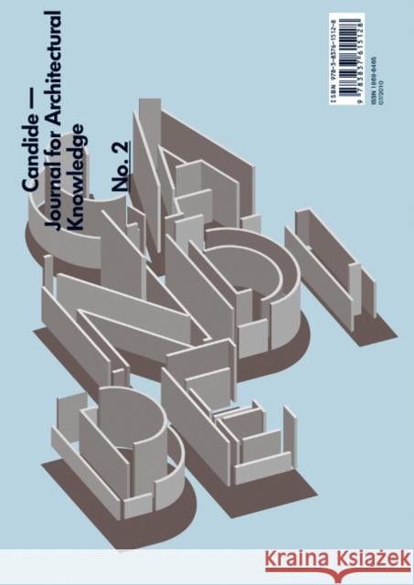 Candide. Journal for Architectural Knowledge, No. 2 Sowa, Axel Schindler, Susanne  9783837615128 transcript