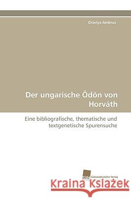 Der Ungarische Odon Von Horvath Orsolya Ambrus 9783838118017