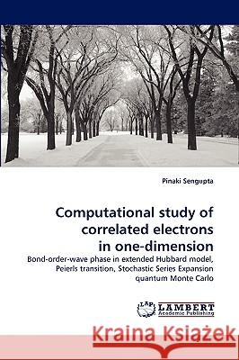 Computational study of correlated electrons in one-dimension Pinaki Sengupta 9783838317809 LAP Lambert Academic Publishing