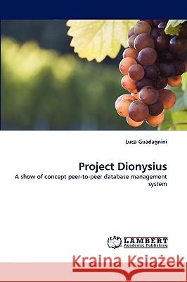 Project Dionysius Luca Guadagnini 9783838366593