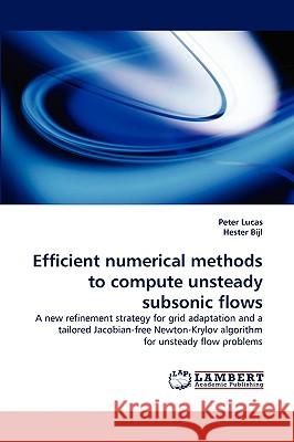 Efficient Numerical Methods to Compute Unsteady Subsonic Flows Dr Peter Lucas, Hester Bijl 9783838385761 LAP Lambert Academic Publishing