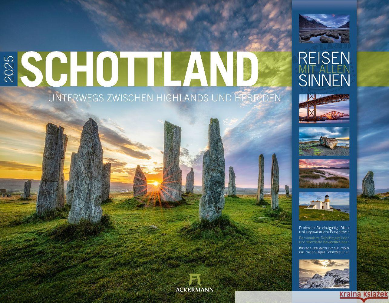 Schottland - Unterwegs zwischen Highlands und Hebriden Kalender 2025 Ackermann Kunstverlag 9783838425436