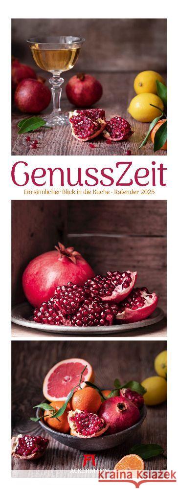 GenussZeit -  Ein sinnlicher Blick in die Küche Triplet-Kalender 2025 Ackermann Kunstverlag 9783838435305