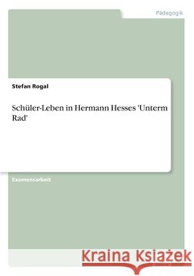 Schüler-Leben in Hermann Hesses 'Unterm Rad' Rogal, Stefan 9783838628257 Diplom.de
