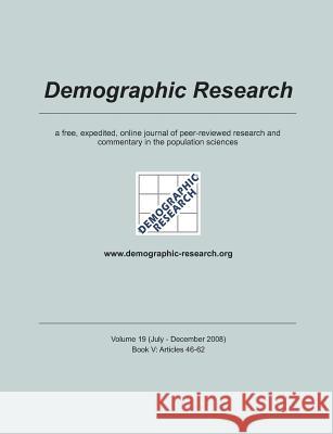 Demographic Research Volume 19 Book 5 Joshua R. Goldstein 9783839103241 Books on Demand