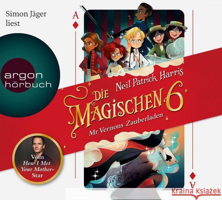 Die magischen Sechs, 4 Audio-CDs : Mr Vernons Zauberladen, Lesung. Gekürzte Ausgabe Harris, Neil Patrick 9783839841785