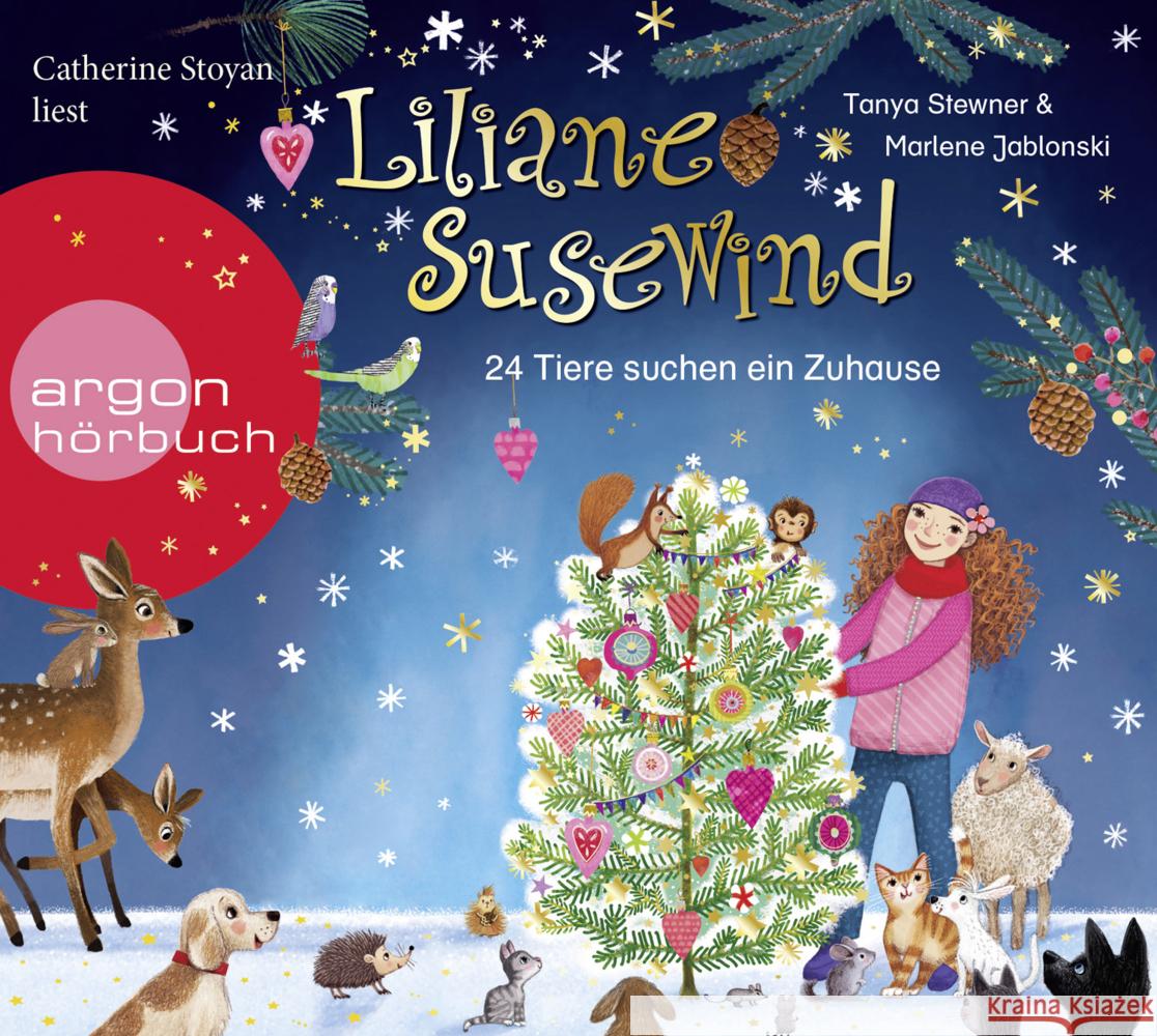 Liliane Susewind - 24 Tiere suchen ein Zuhause. Das Adventskalender-Hörbuch, 2 Audio-CD Stewner, Tanya, Jablonski, Marlene 9783839842904 Argon Verlag