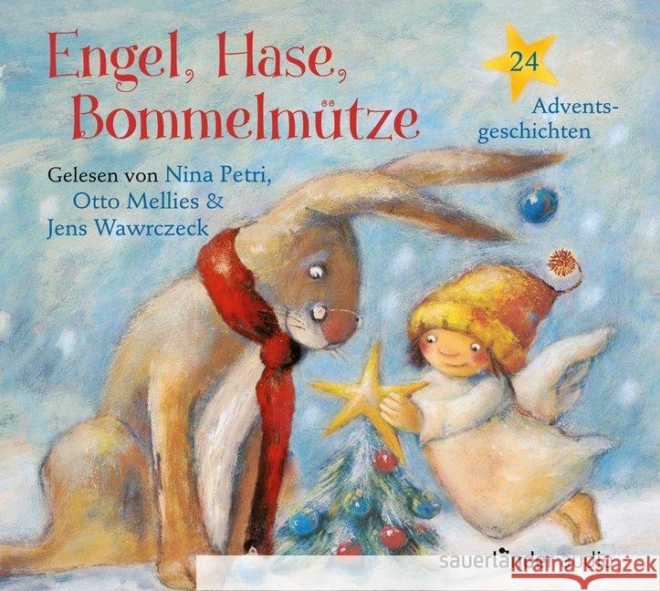 Engel, Hase, Bommelmütze, 2 Audio-CDs : 24 Adventsgeschichten, Lesung. Ungekürzte Ausgabe Bolliger, Max; Elschner, Géraldine; Hänel, Wolfram 9783839849606