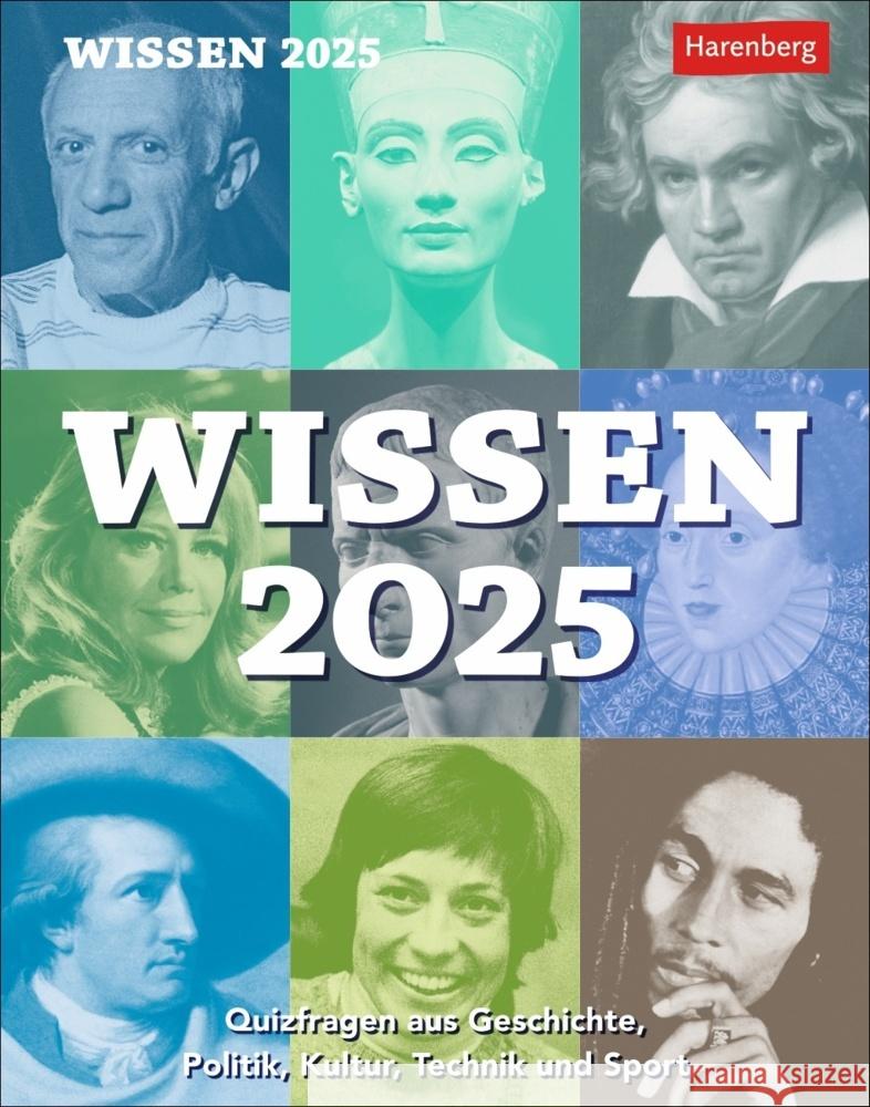 Wissen Tagesabreißkalender 2025 - Quizfragen aus Geschichte, Politik, Kultur, Technik und Sport Budde, Berthold 9783840033582 Harenberg