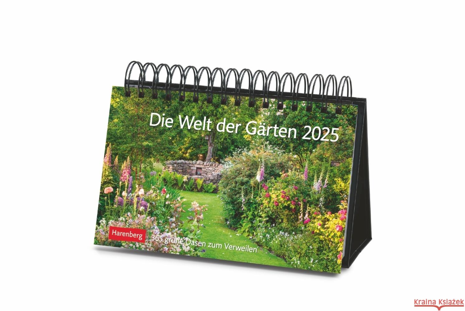 Die Welt der Gärten Premiumkalender 2025 - 365 grüne Oasen zum Verweilen Issel, Ulrike 9783840034411 Harenberg