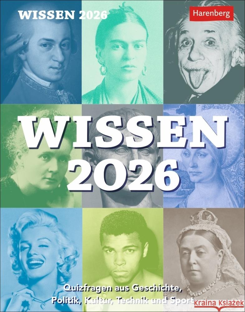 Wissen Tagesabreißkalender 2026 - Quizfragen aus Geschichte, Politik, Kultur, Technik und Sport Budde, Berthold 9783840035814