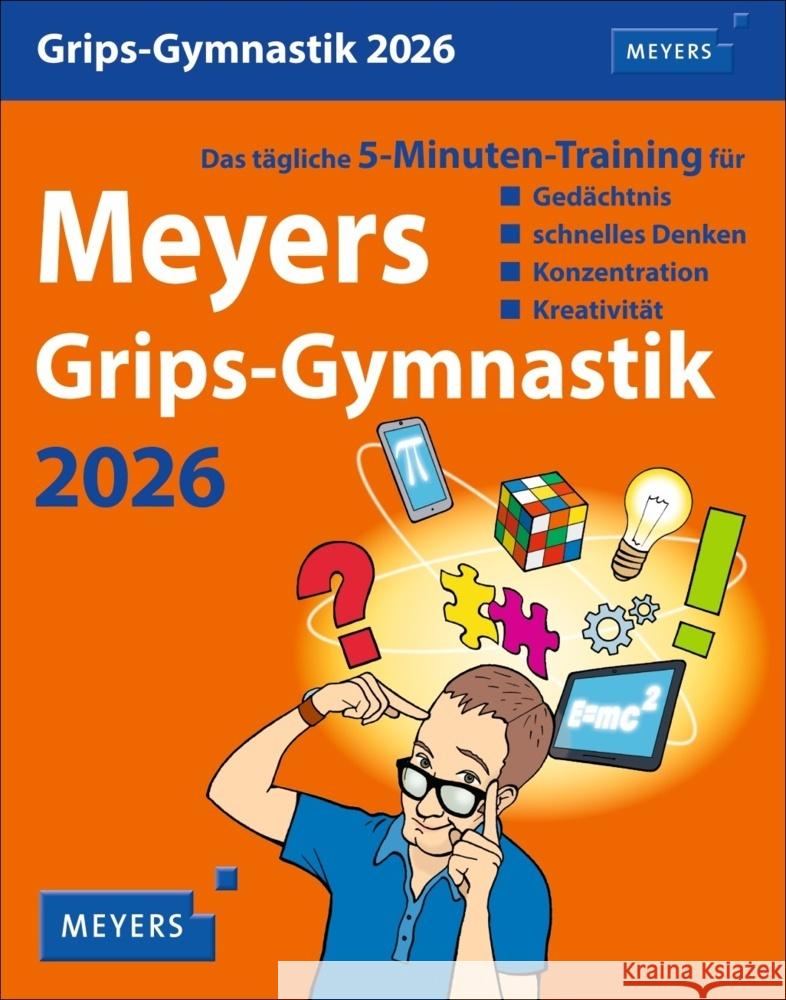 Meyers Grips-Gymnastik Tagesabreißkalender 2026 - Das tägliche 5-Minuten-Training für Gedächtnis, schnelles Denken, Konzentration, Kreativität Kiefer, Philip 9783840036033 Harenberg