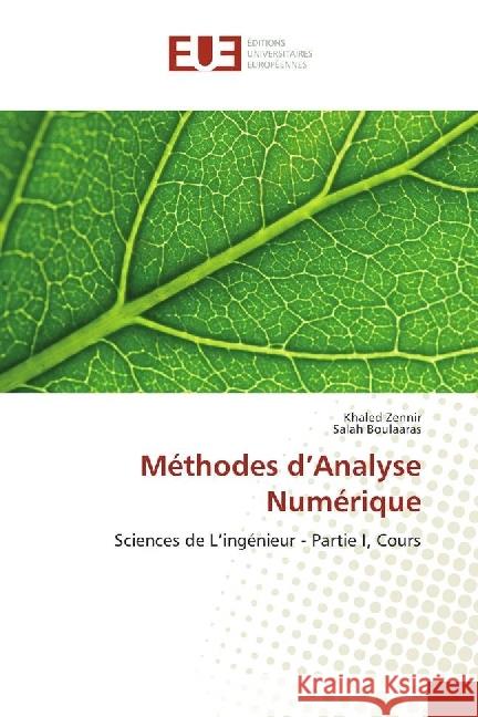 Méthodes d'Analyse Numérique : Sciences de L'ingénieur - Partie I, Cours Zennir, Khaled; Boulaaras, Salah 9783841616586