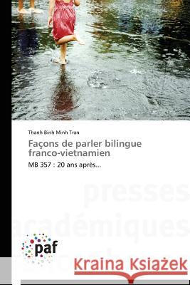 Façons de Parler Bilingue Franco-Vietnamien Minh Tran-T 9783841622532 Presses Academiques Francophones