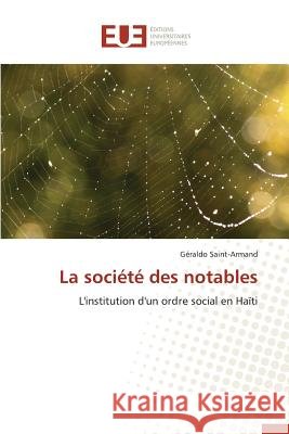 La Société Des Notables Saint-Armand-G 9783841662187
