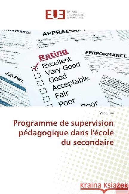 Programme de supervision pédagogique dans l'école du secondaire Lim, Vann 9783841676443