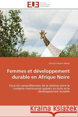 Femmes Et Développement Durable En Afrique Noire Morel-C 9783841783592