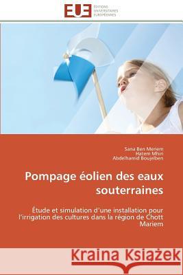 Pompage Éolien Des Eaux Souterraines Collectif 9783841794390 Editions Universitaires Europeennes