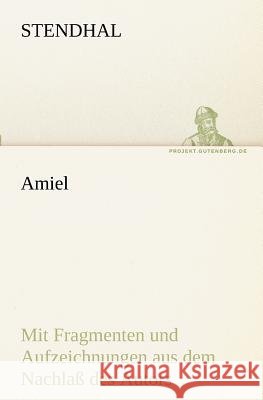 Amiel Stendhal 9783842416987