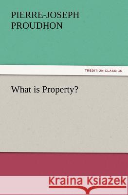 What Is Property?  9783842437340 tredition GmbH