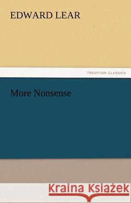 More Nonsense Edward Lear   9783842473836 tredition GmbH