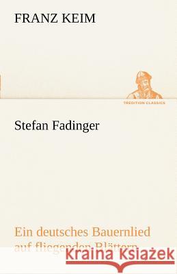 Stefan Fadinger Keim, Franz 9783842491144