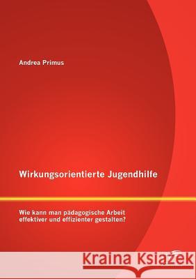 Wirkungsorientierte Jugendhilfe: Wie kann man pädagogische Arbeit effektiver und effizienter gestalten? Primus, Andrea 9783842882317