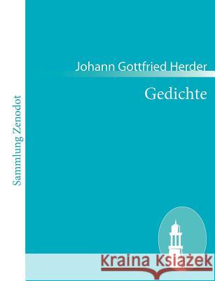 Gedichte Johann Gottfried Herder 9783843055468 Contumax Gmbh & Co. Kg