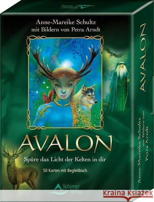 Avalon, Kartenset : Spüre das Licht der Kelten in dir. 50 Karten mit Begleitbuch Schultz, Anne-Mareike 9783843490948 Schirner